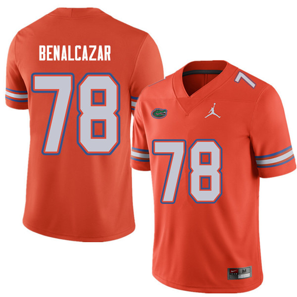 Jordan Brand Men #78 Ricardo Benalcazar Florida Gators College Football Jerseys Sale-Orange